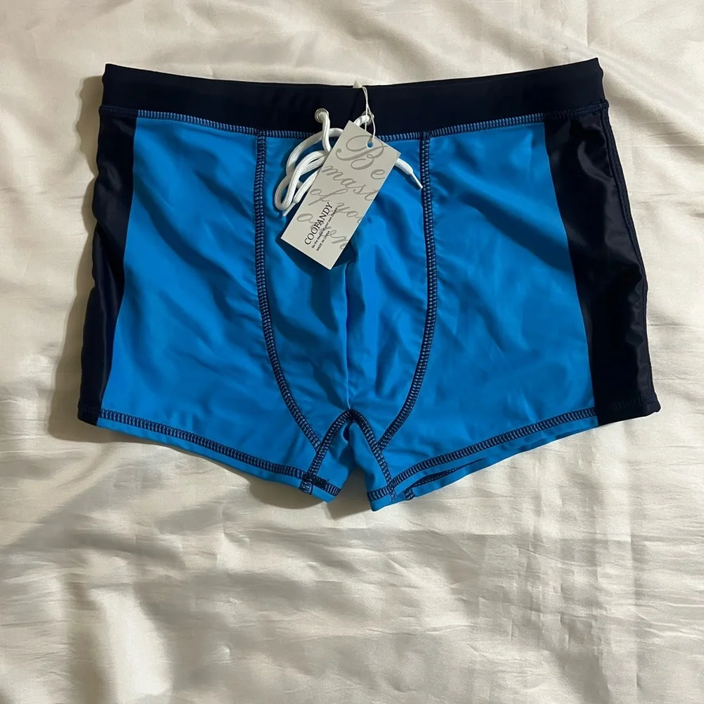 COOFANDY I Men's I Blue Swim Trunks I Brazilian Style